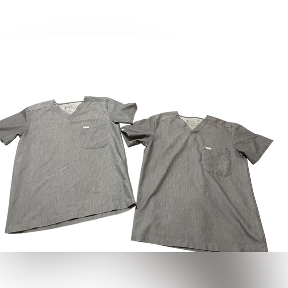 💙BUNDLE Figs Charcoal V-Neck Scrub Top - Picture 3 of 12
